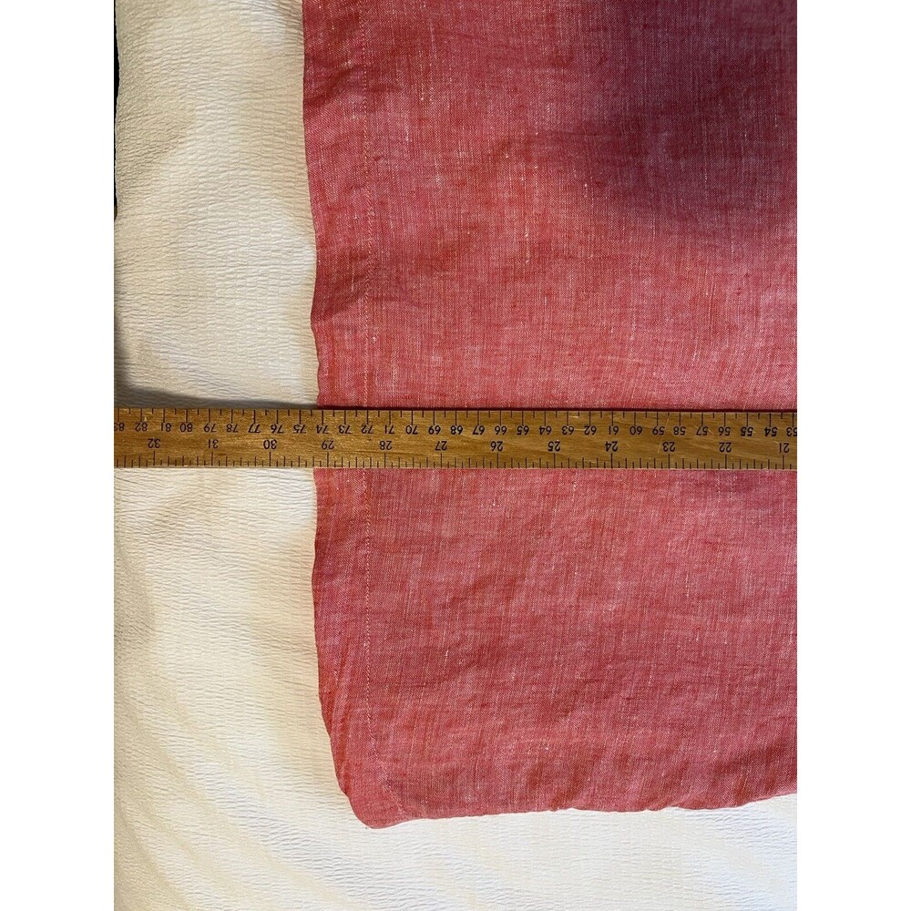 Tahari Coral 100% Linen Shirt Mother of Pearl Buttons Women 1X Popover Lagenlook - Picture 8 of 9